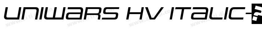 Uniwars Hv Italic字体转换 Uniwars Hv Italic字体转换